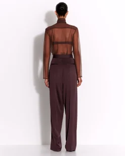 Bow Shirt in Fine Mesh