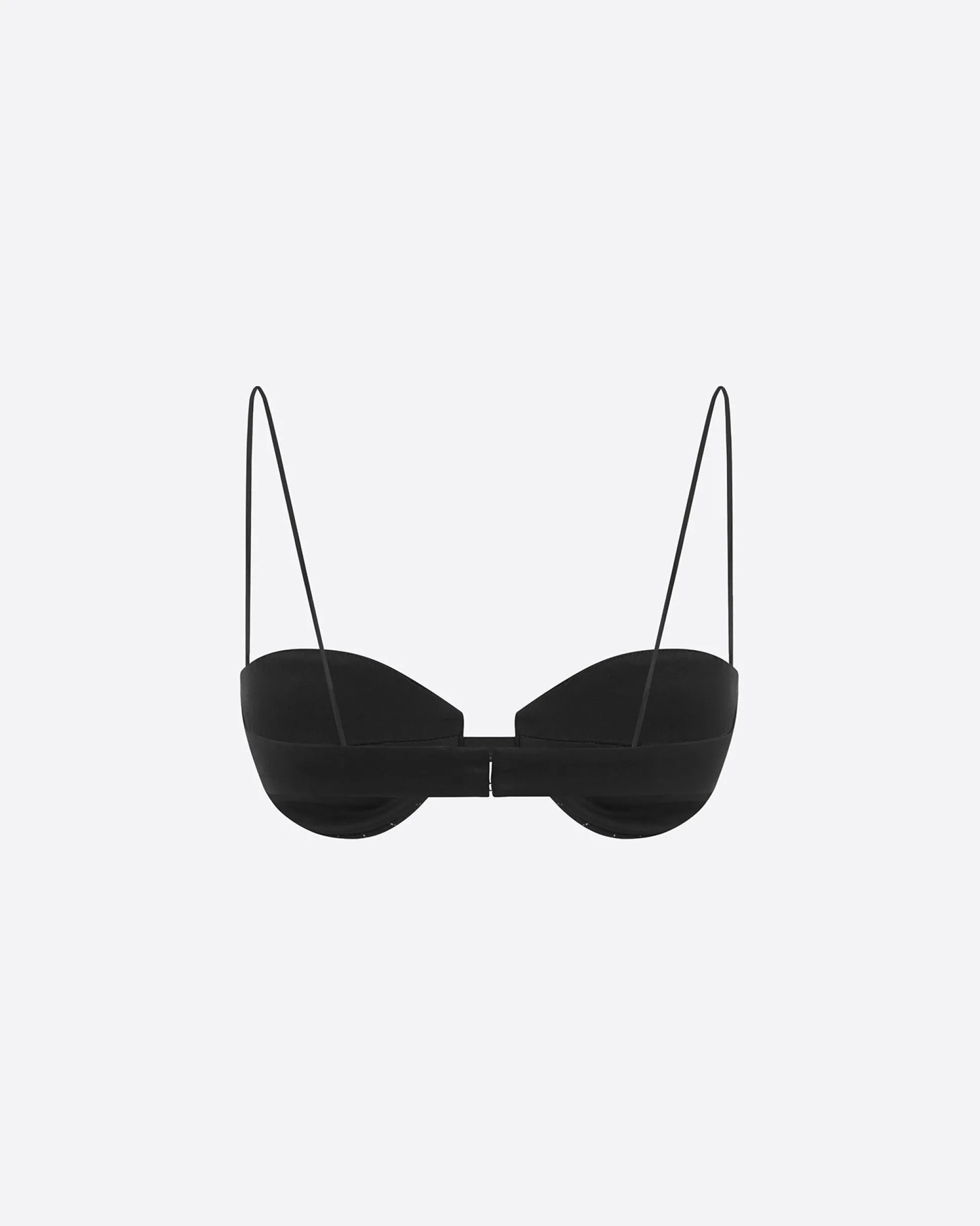 Bra Top in Wool Pinstripe
