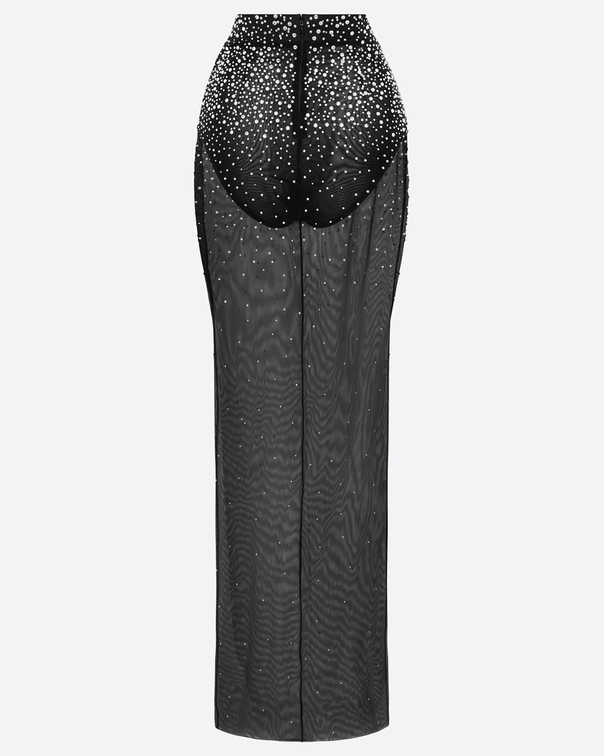 Column Skirt in Crystal Mesh
