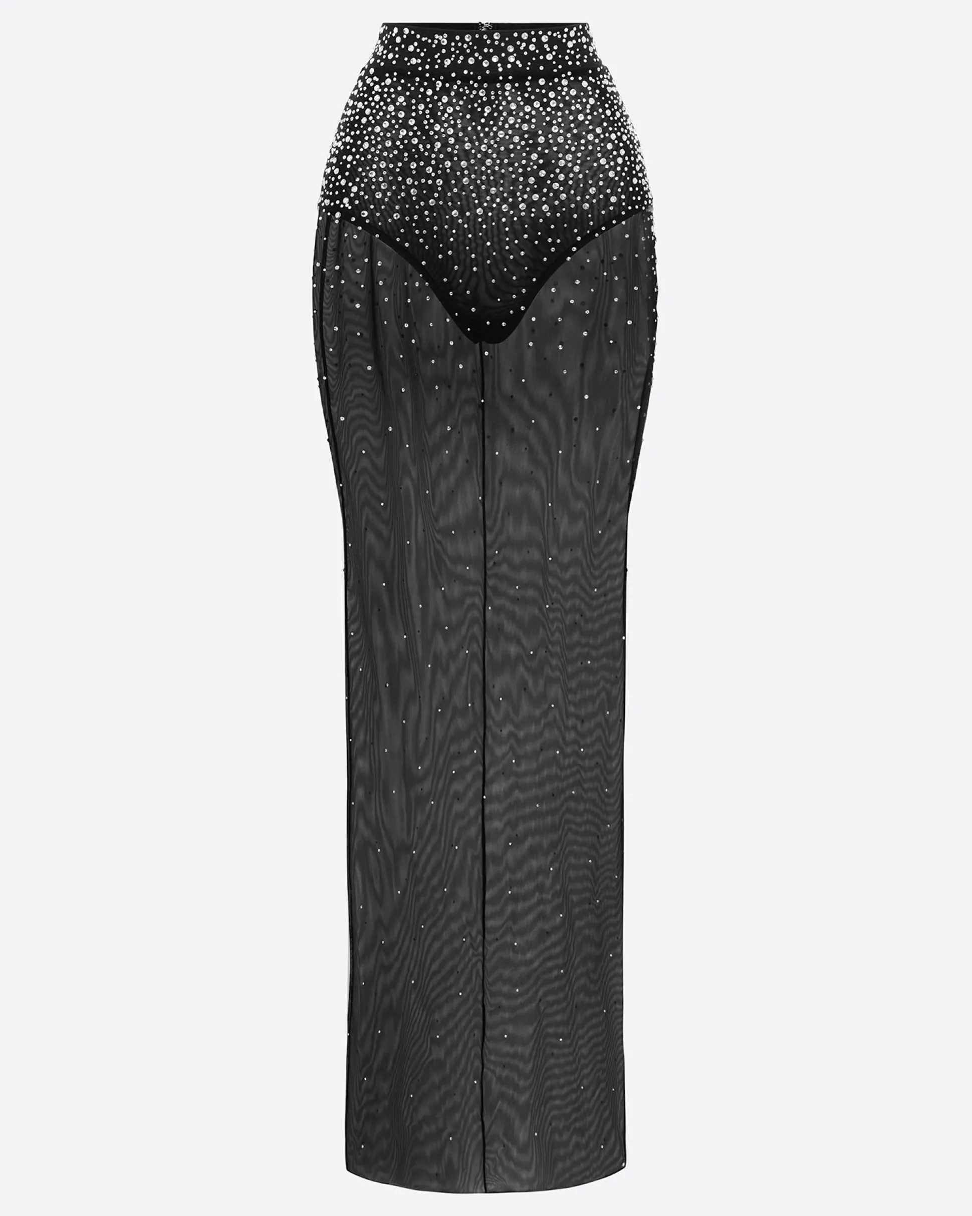 Column Skirt in Crystal Mesh