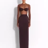 Column Skirt in Satin Crepe