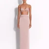 Column Skirt in Satin Crepe