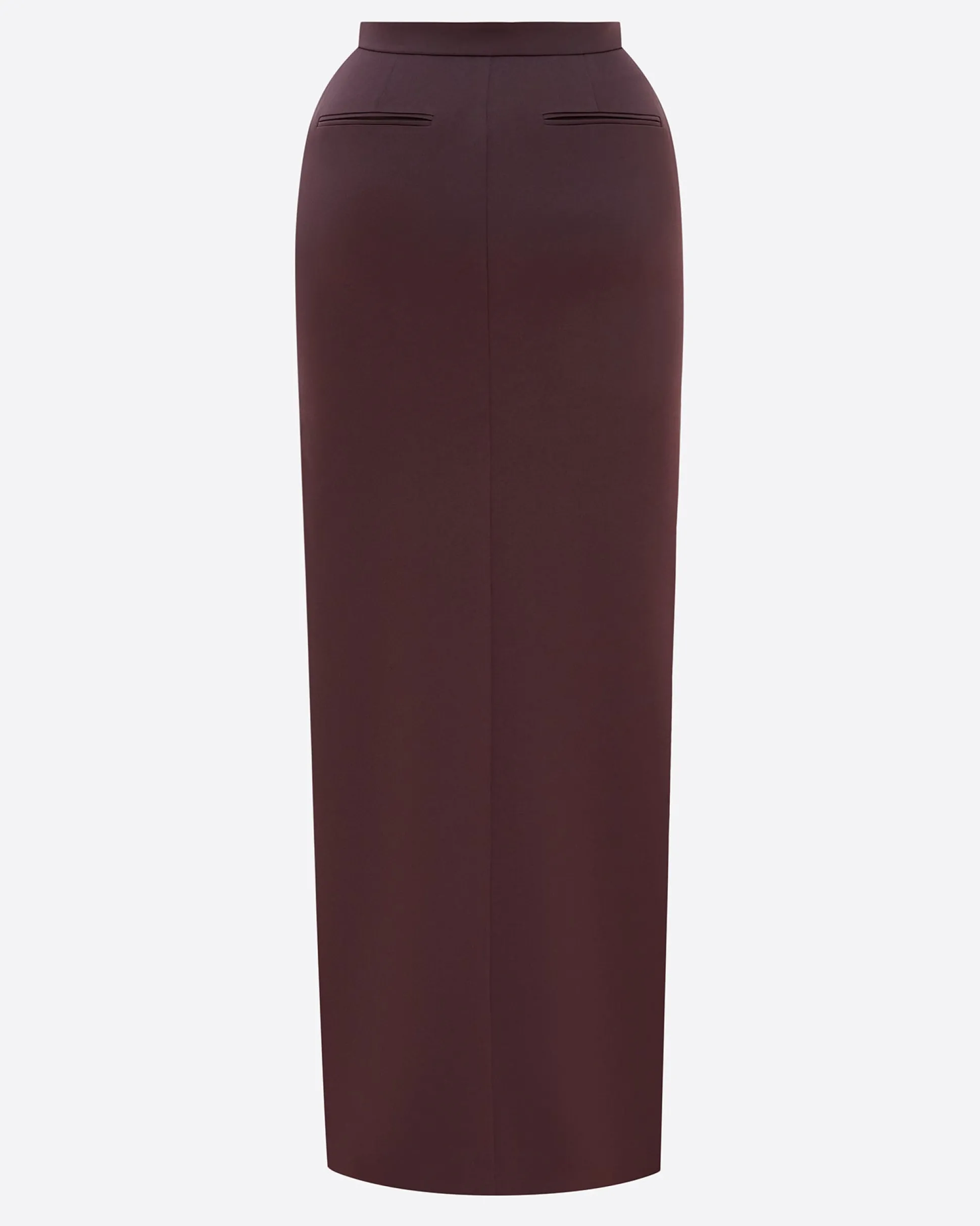 Column Skirt in Satin Crepe