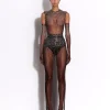 Crew Bodysuit in Crystal Mesh