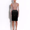 Crew Bodysuit in Crystal Mesh