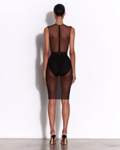 Crew Bodysuit in Fine Mesh
