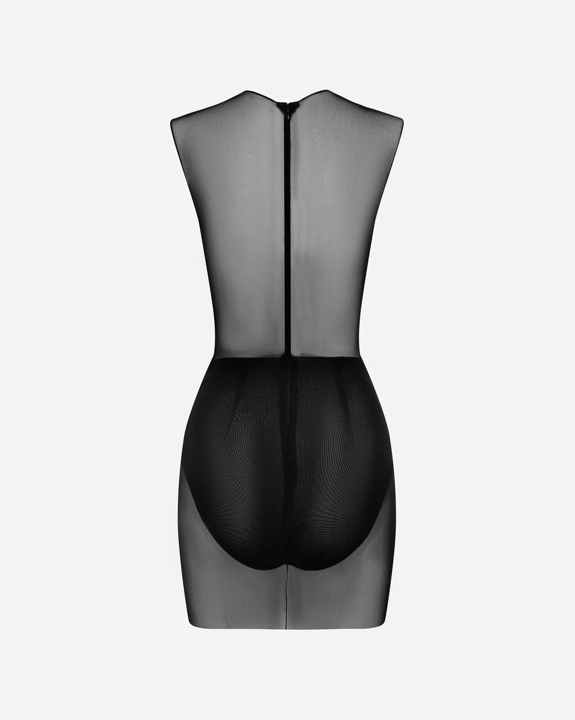 Crew Mini Dress in Fine Mesh