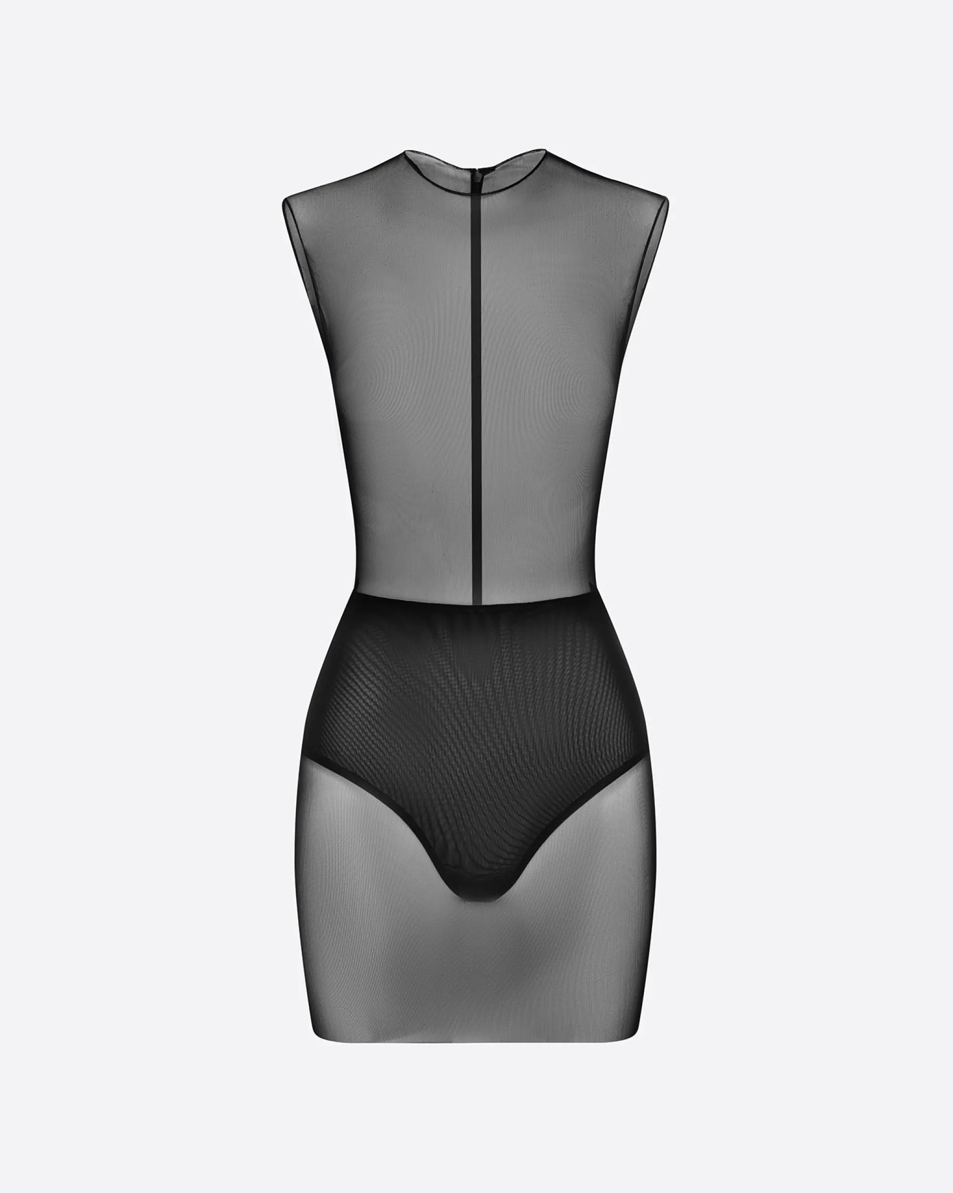 Crew Mini Dress in Fine Mesh