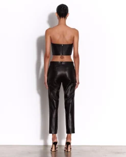 Crop Trouser in Leather