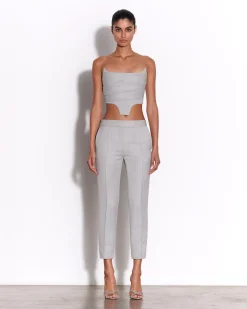 Crop Trouser in Wool Suiting