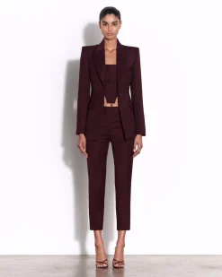 Crop Trouser in Wool Suiting