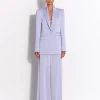 Double Pleat Trouser in Satin Crepe