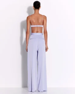 Double Pleat Trouser in Satin Crepe
