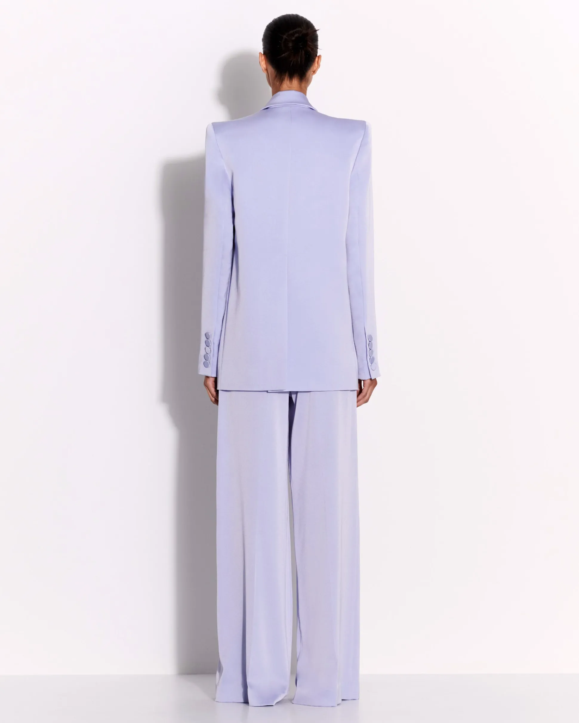 Double Pleat Trouser in Satin Crepe