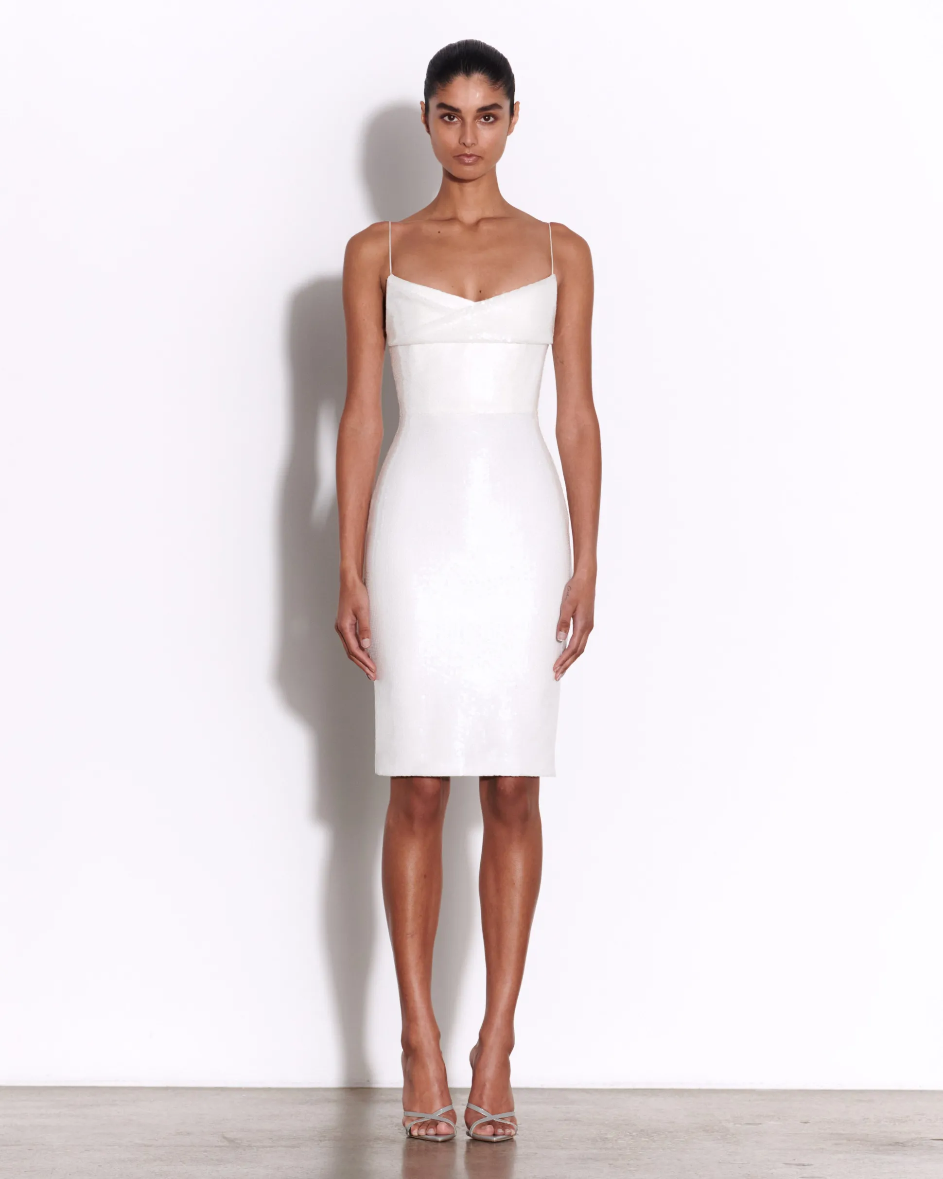 Draped Corset Dress in Sequin