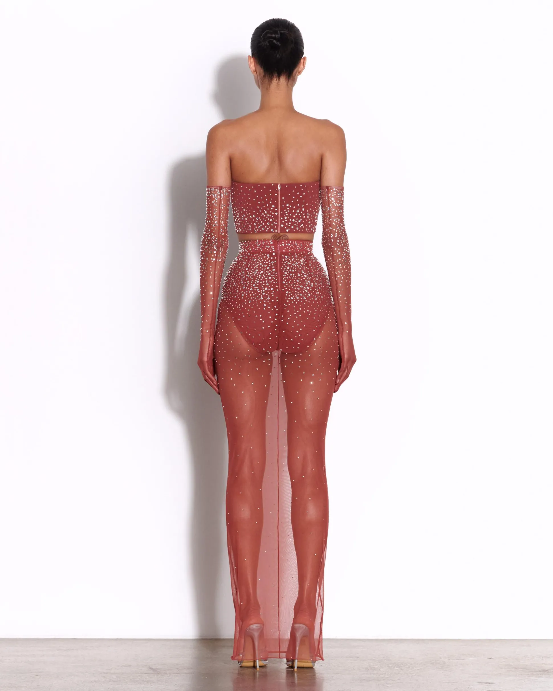 Gloves in Crystal Mesh