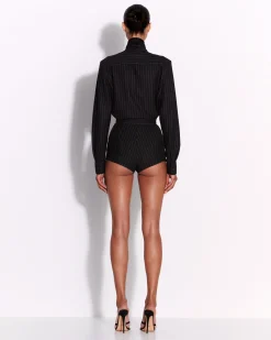 Hot Pant in Wool Pinstripe