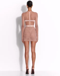 Long Sleeve Bodysuit in Fine Mesh