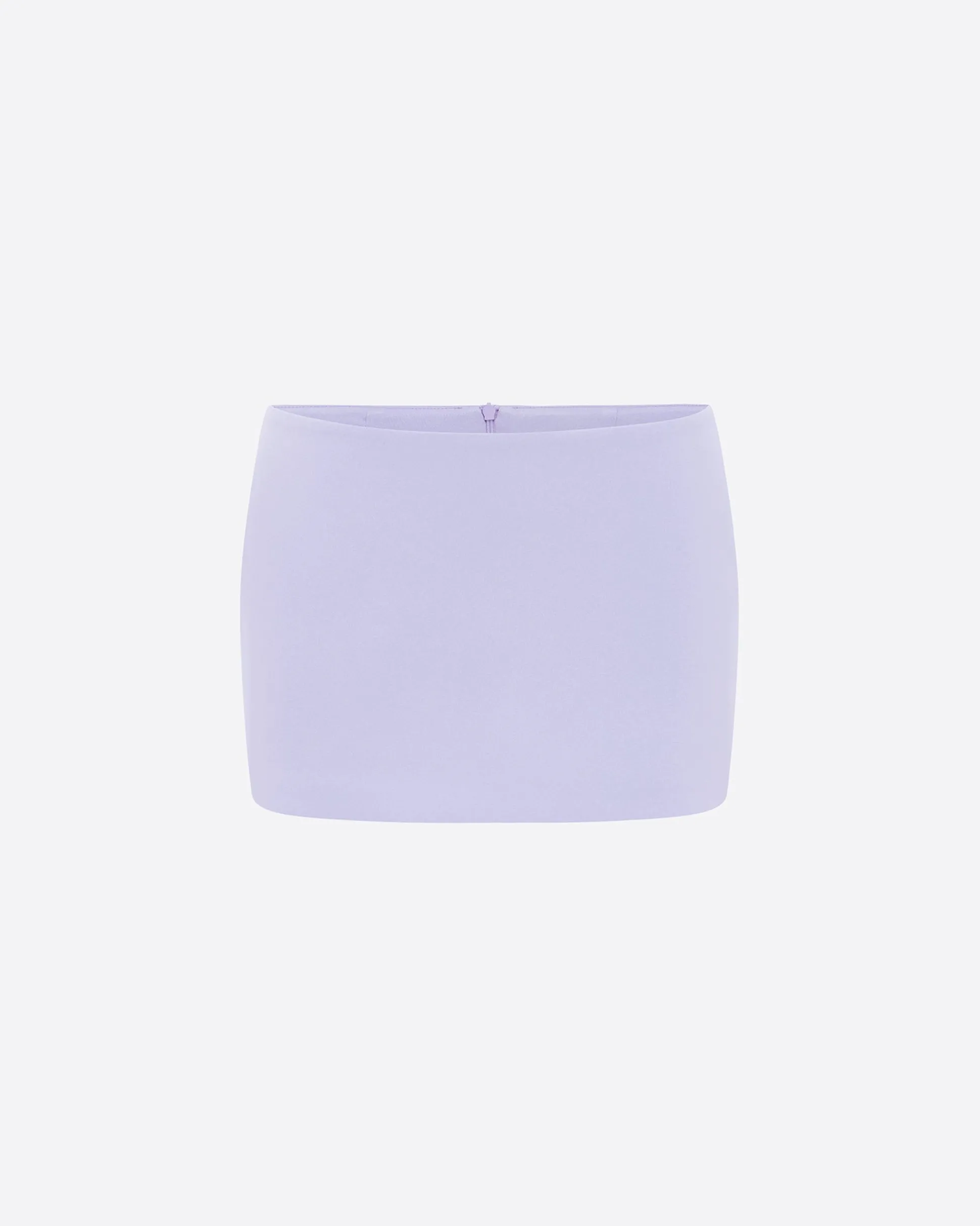 Low Rise Mini Skirt in Satin Crepe