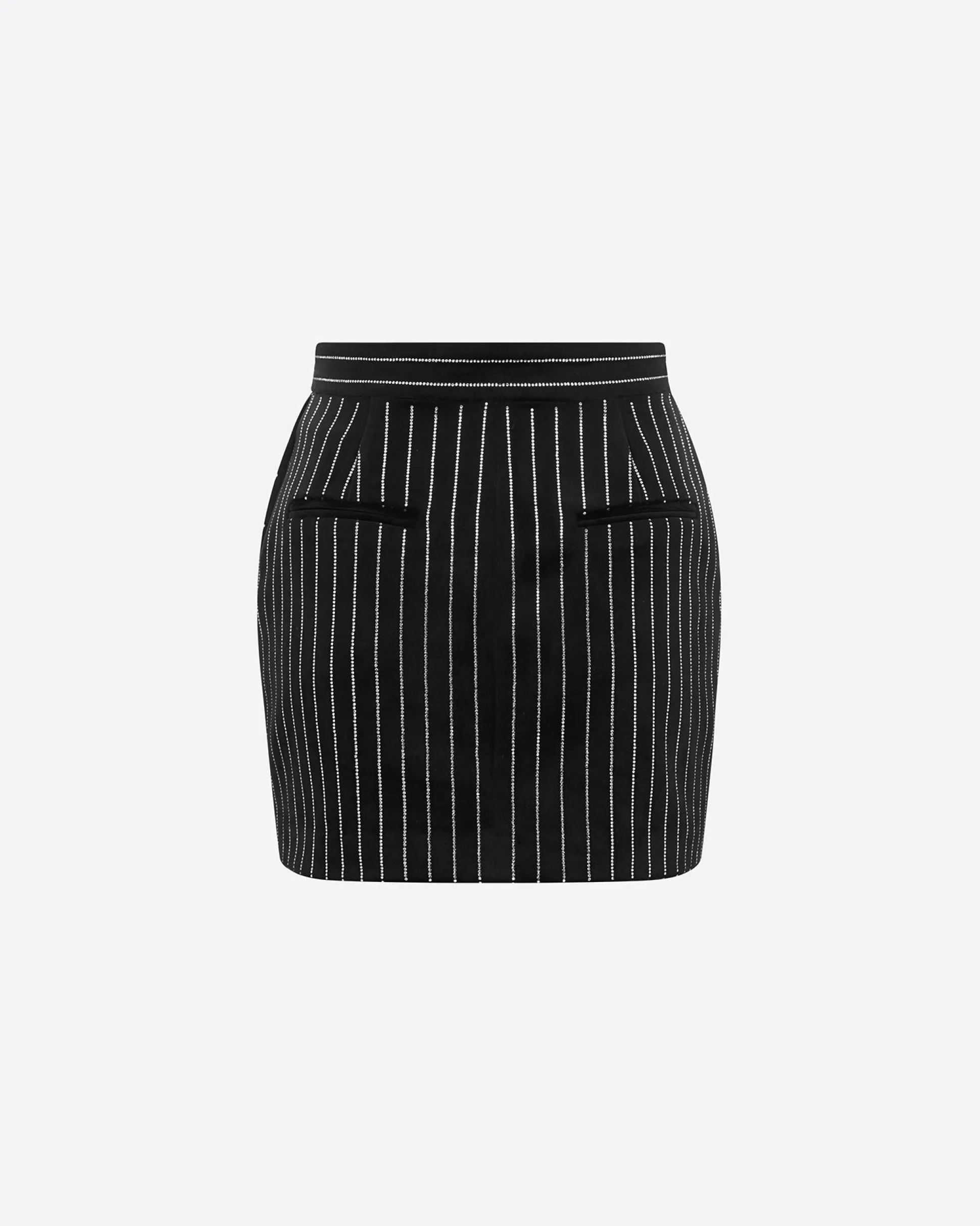 Mini Skirt in Crystal Velvet
