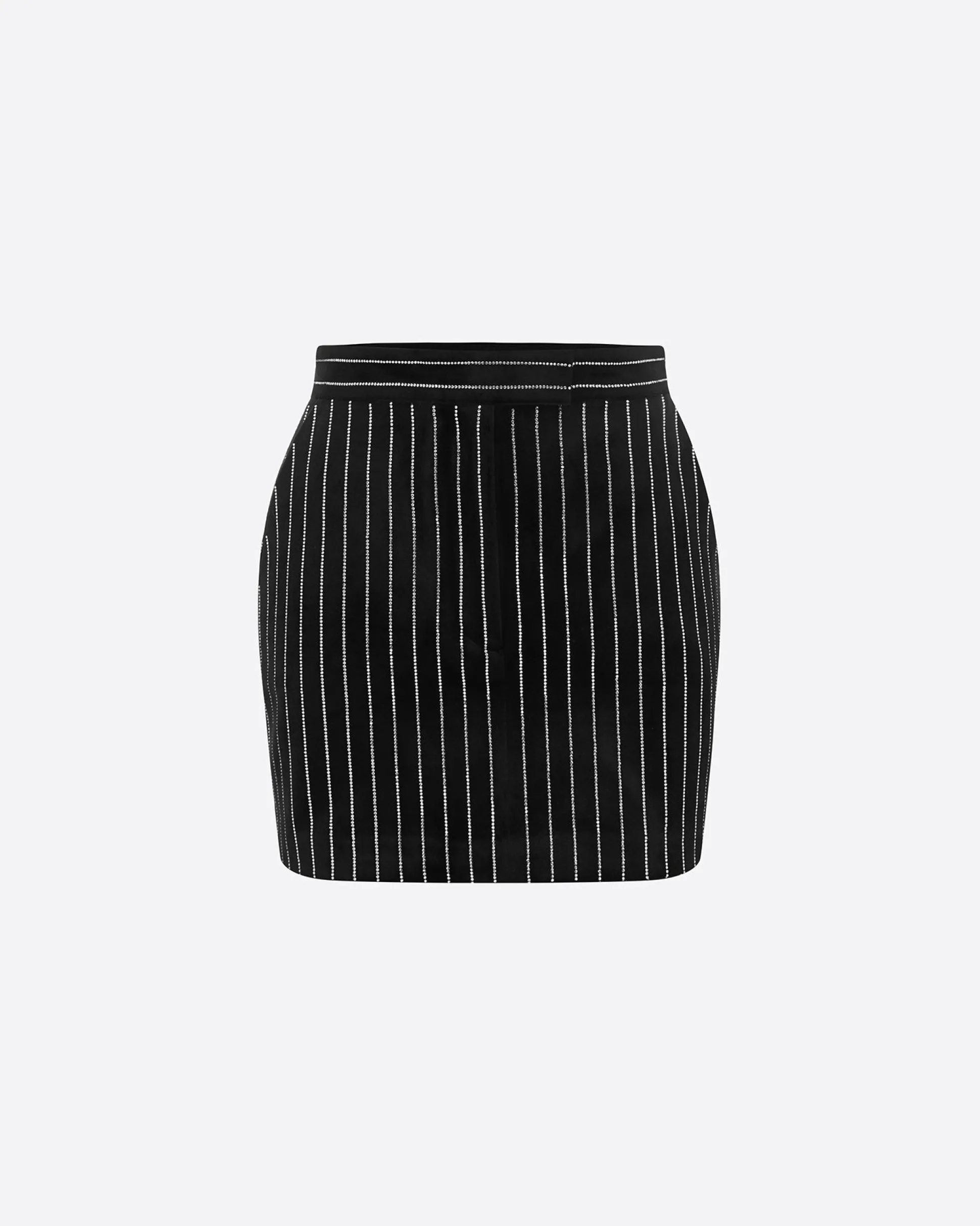 Mini Skirt in Crystal Velvet