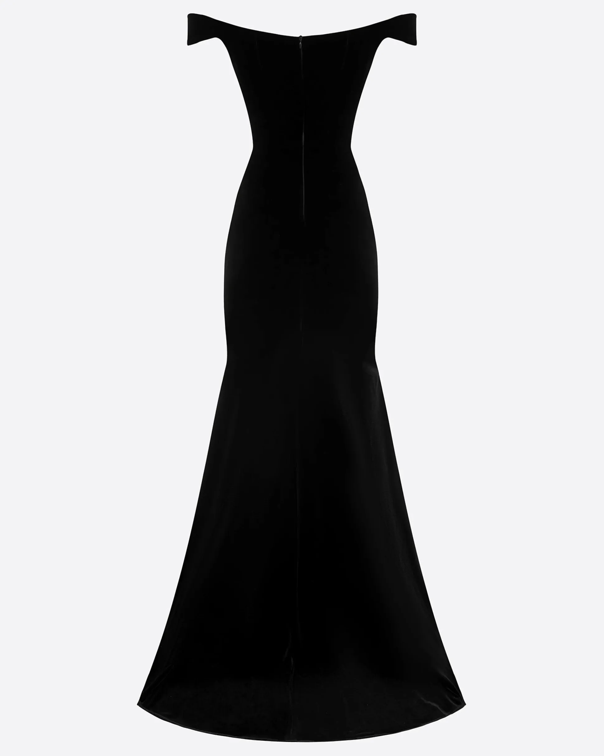 Off Shoulder Corset Gown in Velvet