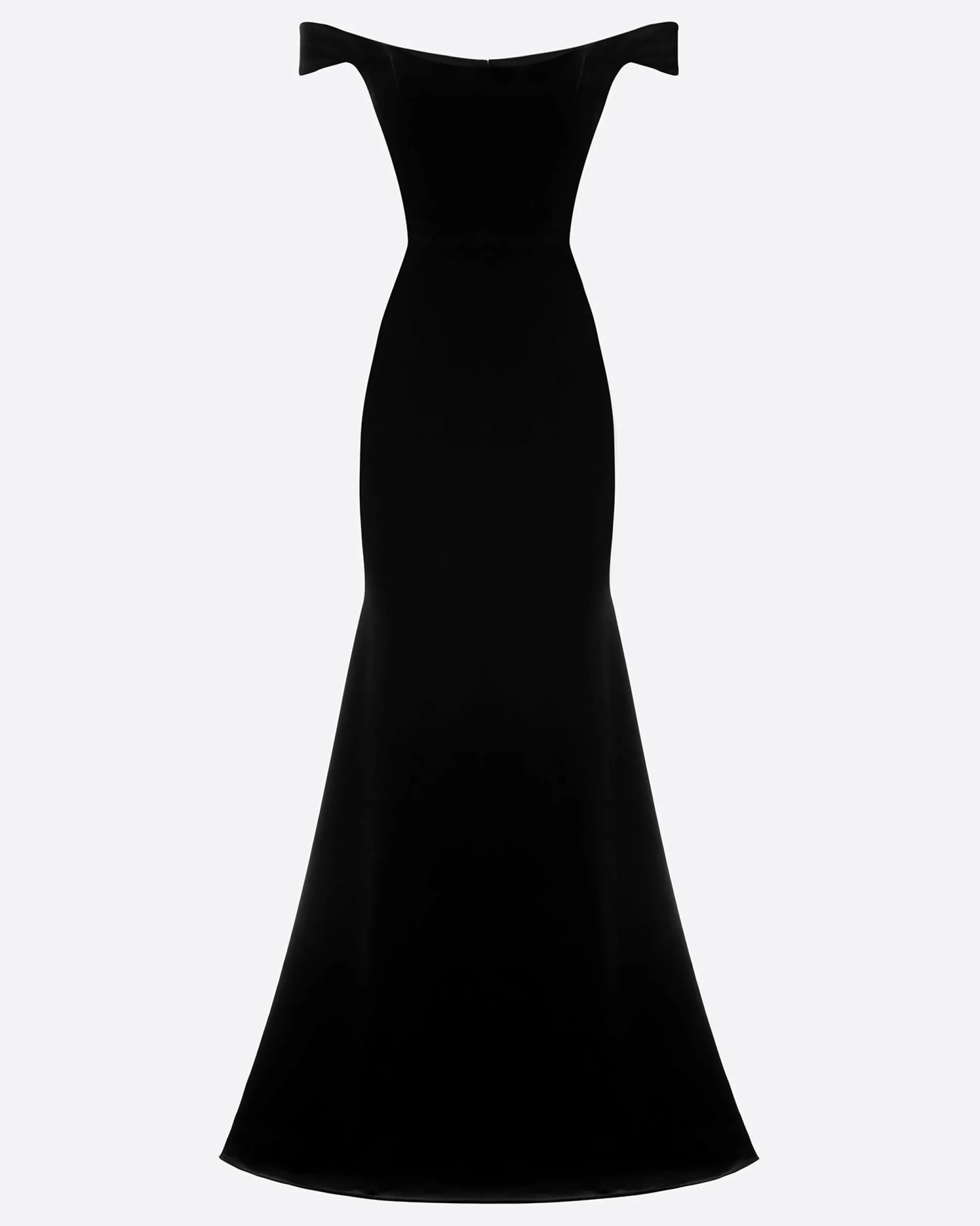 Off Shoulder Corset Gown in Velvet