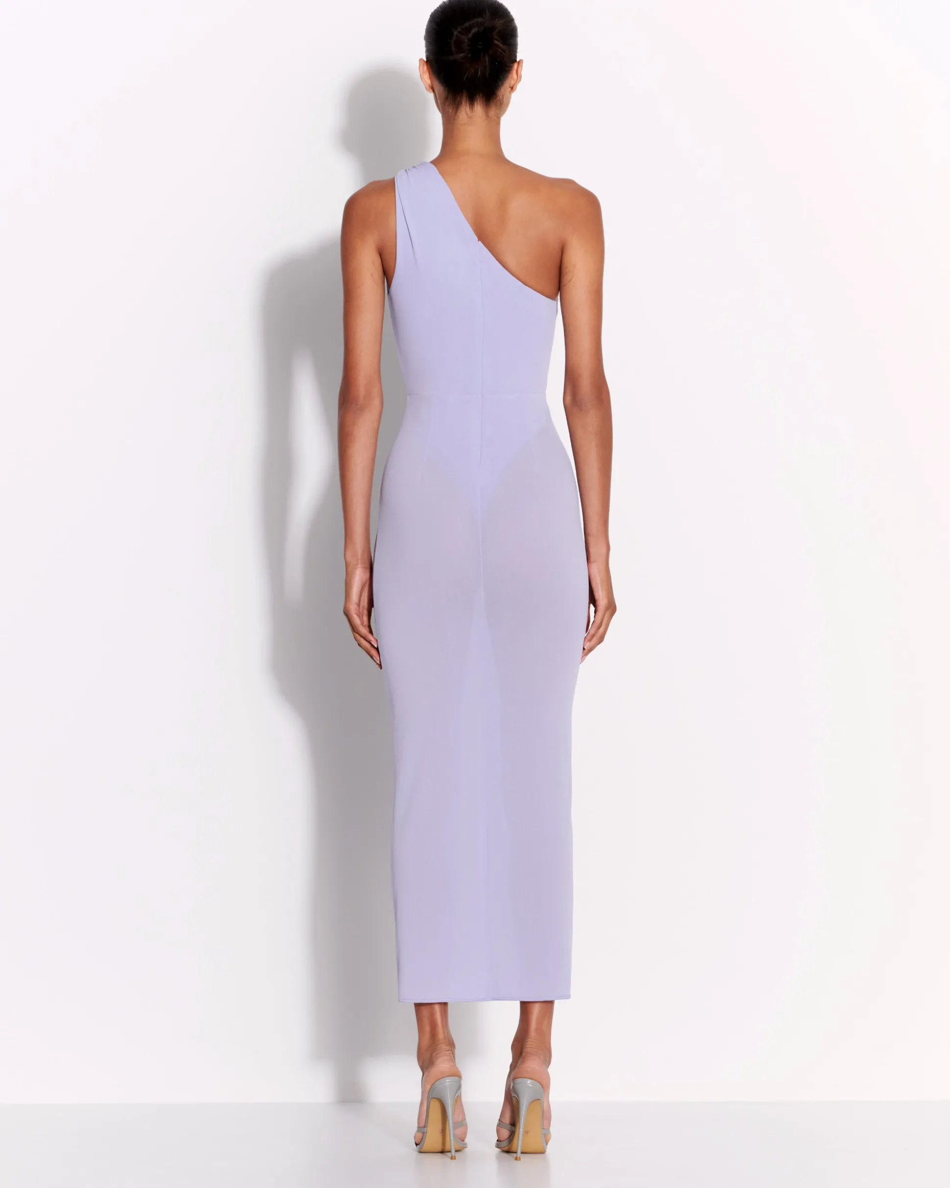 One Shoulder Dress in Crepe Jersey