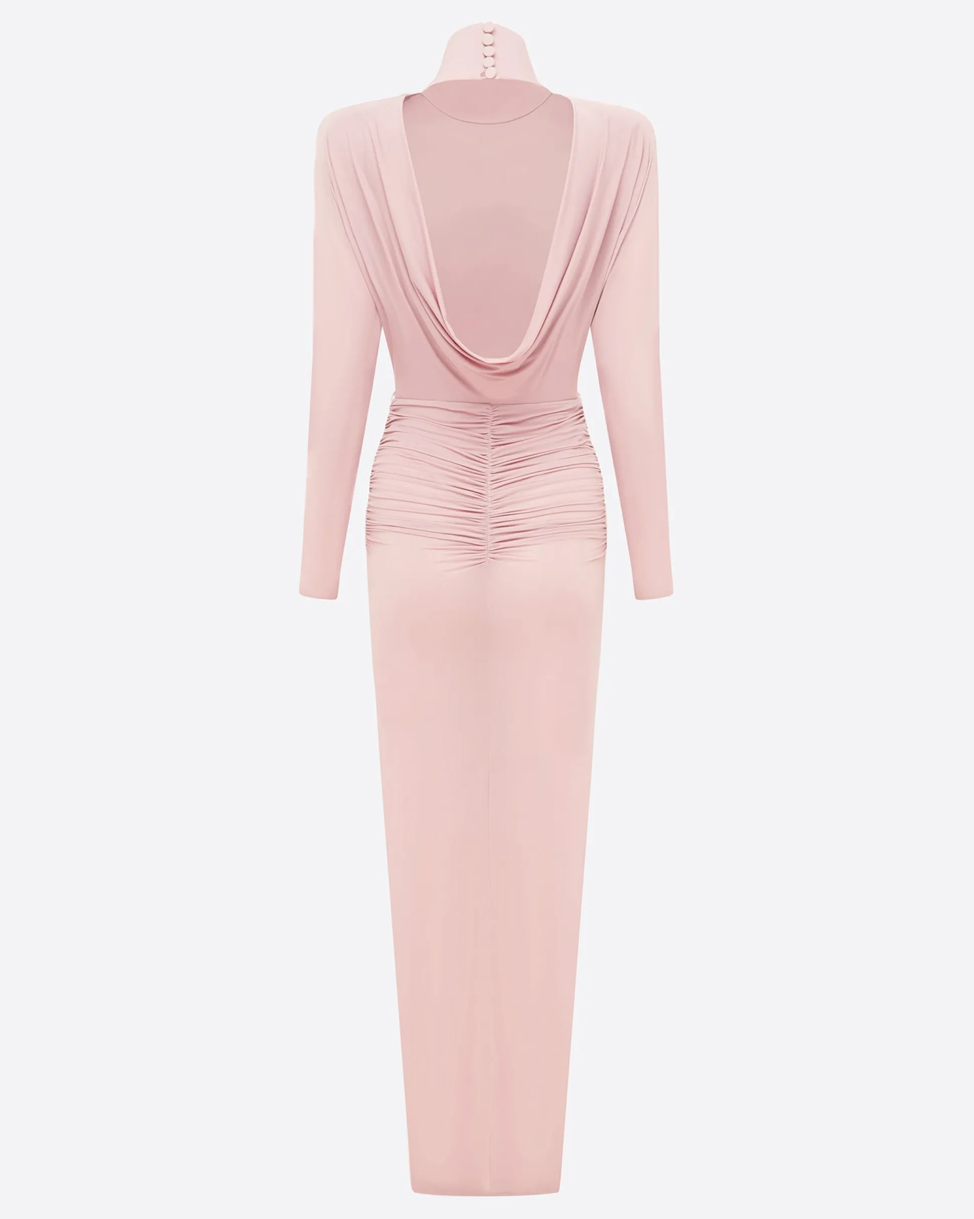 Open Back Drape Column in Jersey