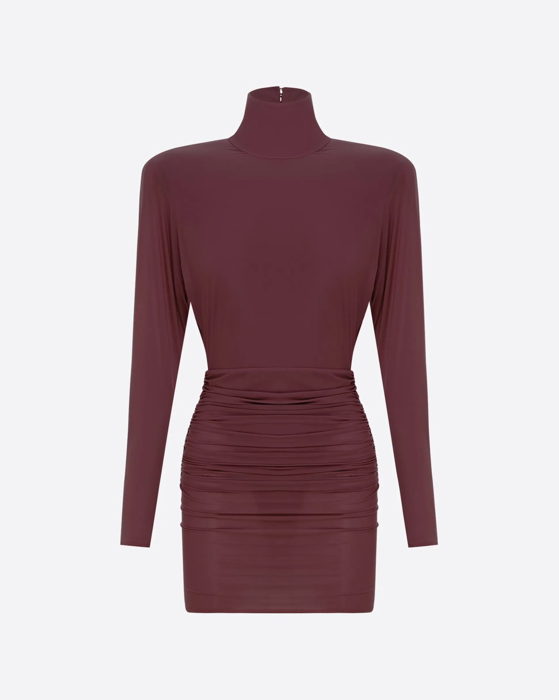 Open Back Drape Mini Dress in Jersey