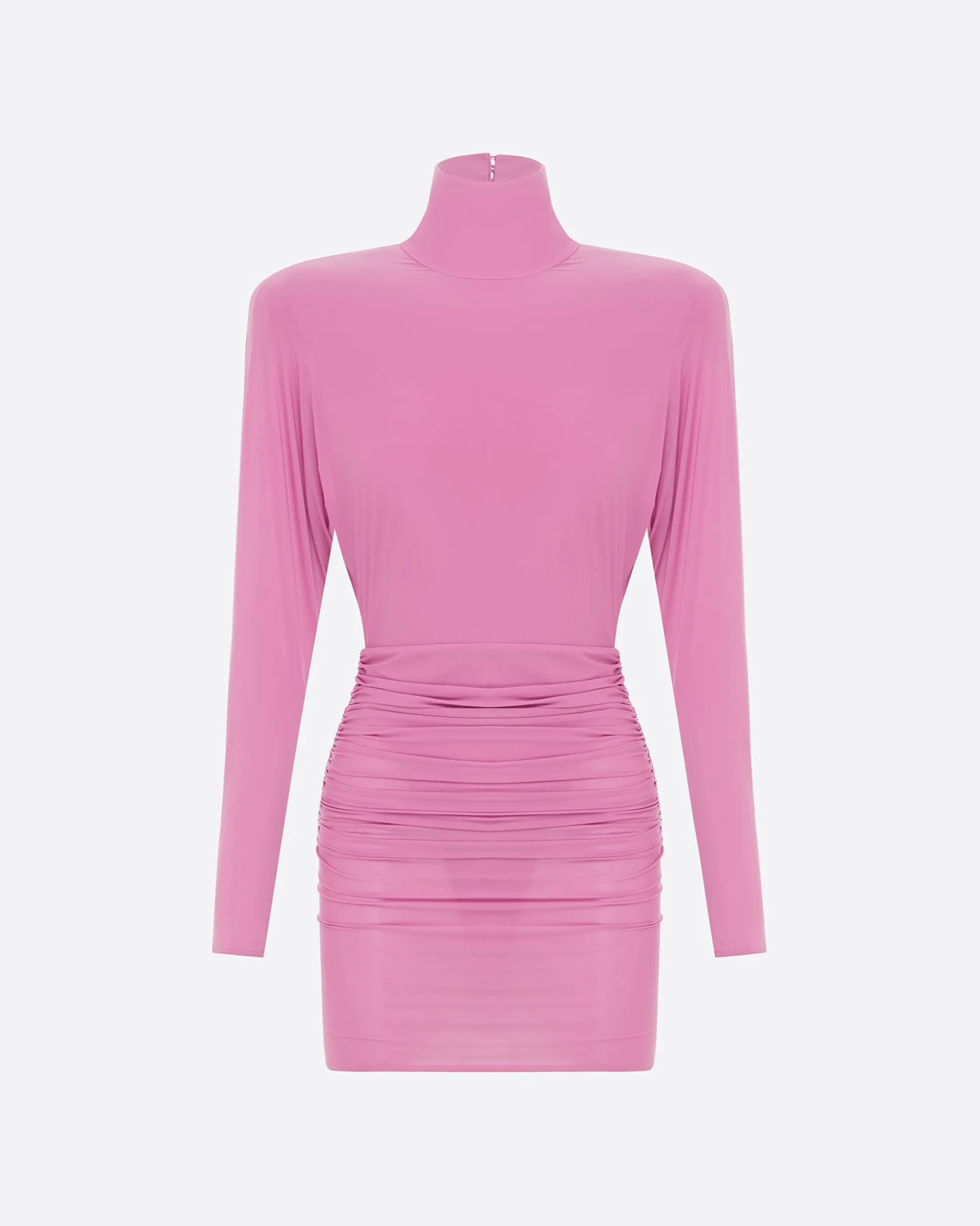 Open Back Drape Mini Dress in Jersey