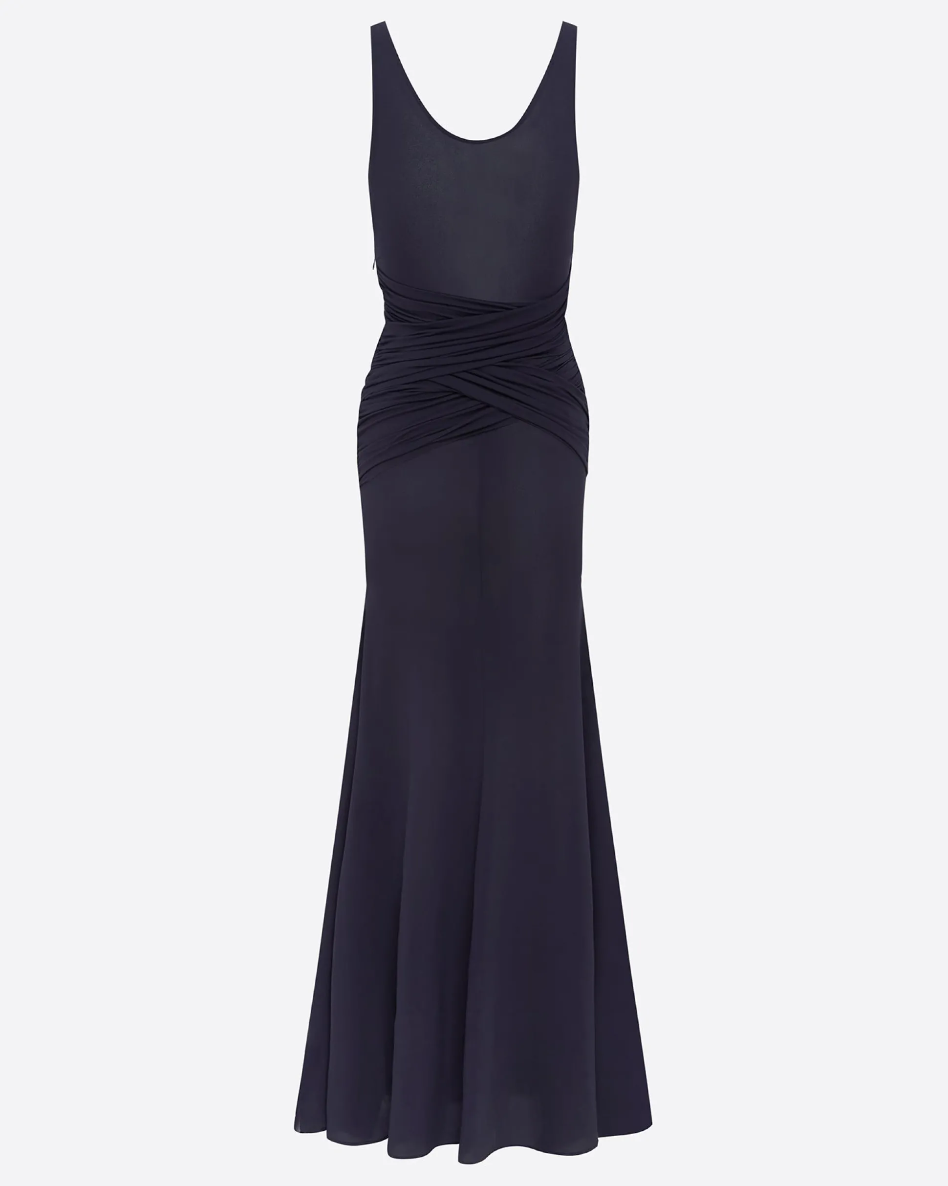 Scoop Wrap Gown in Crepe Jersey