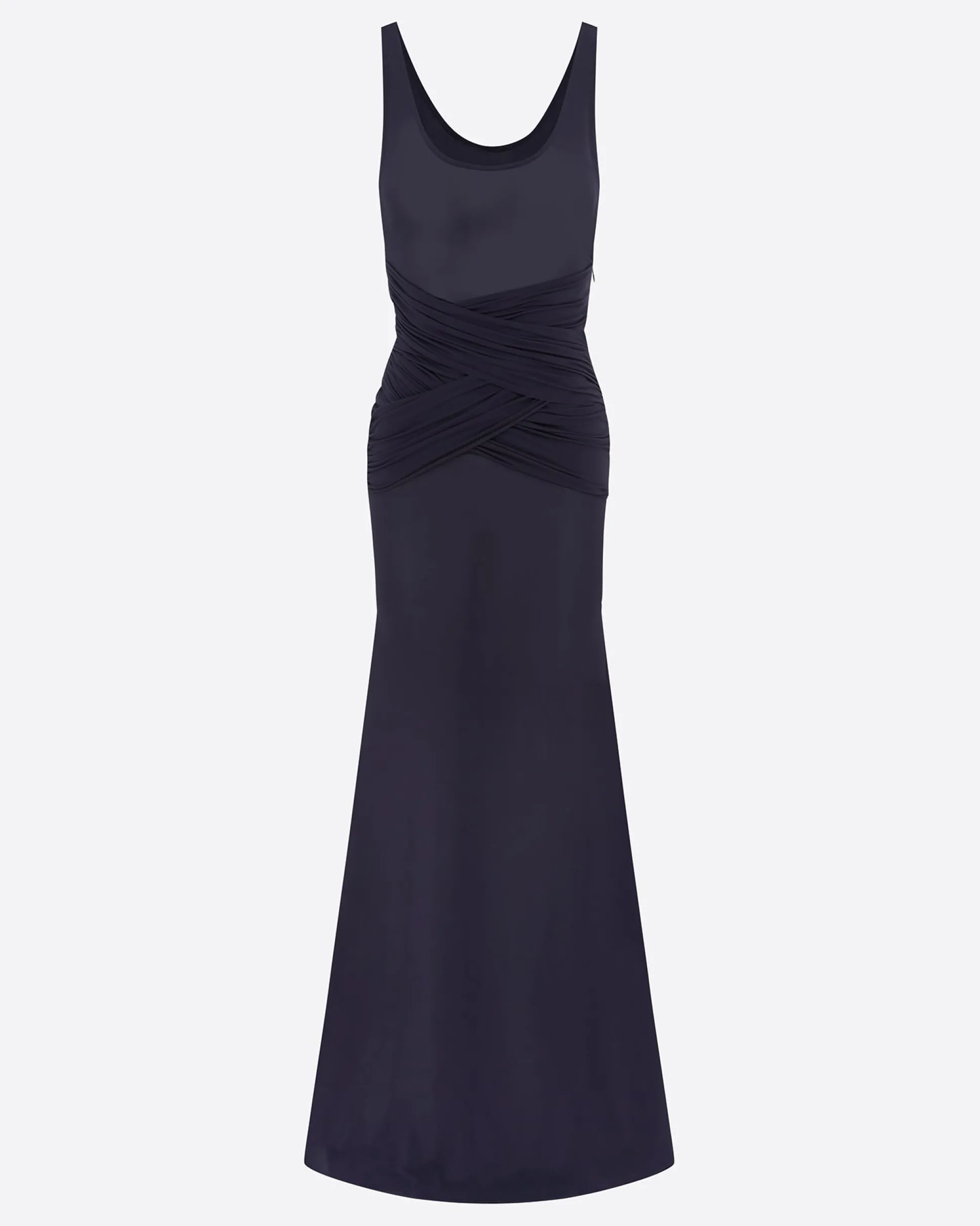 Scoop Wrap Gown in Crepe Jersey