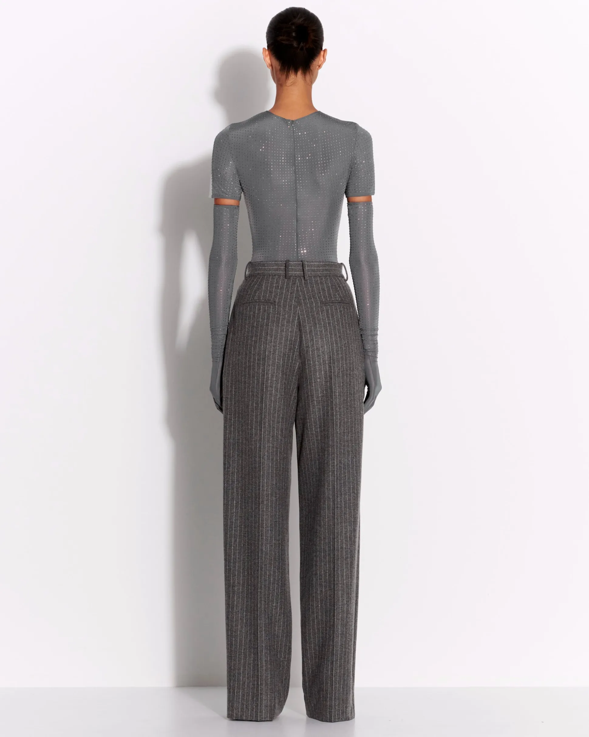 Short Sleeve Bodysuit in Crystal Jersey