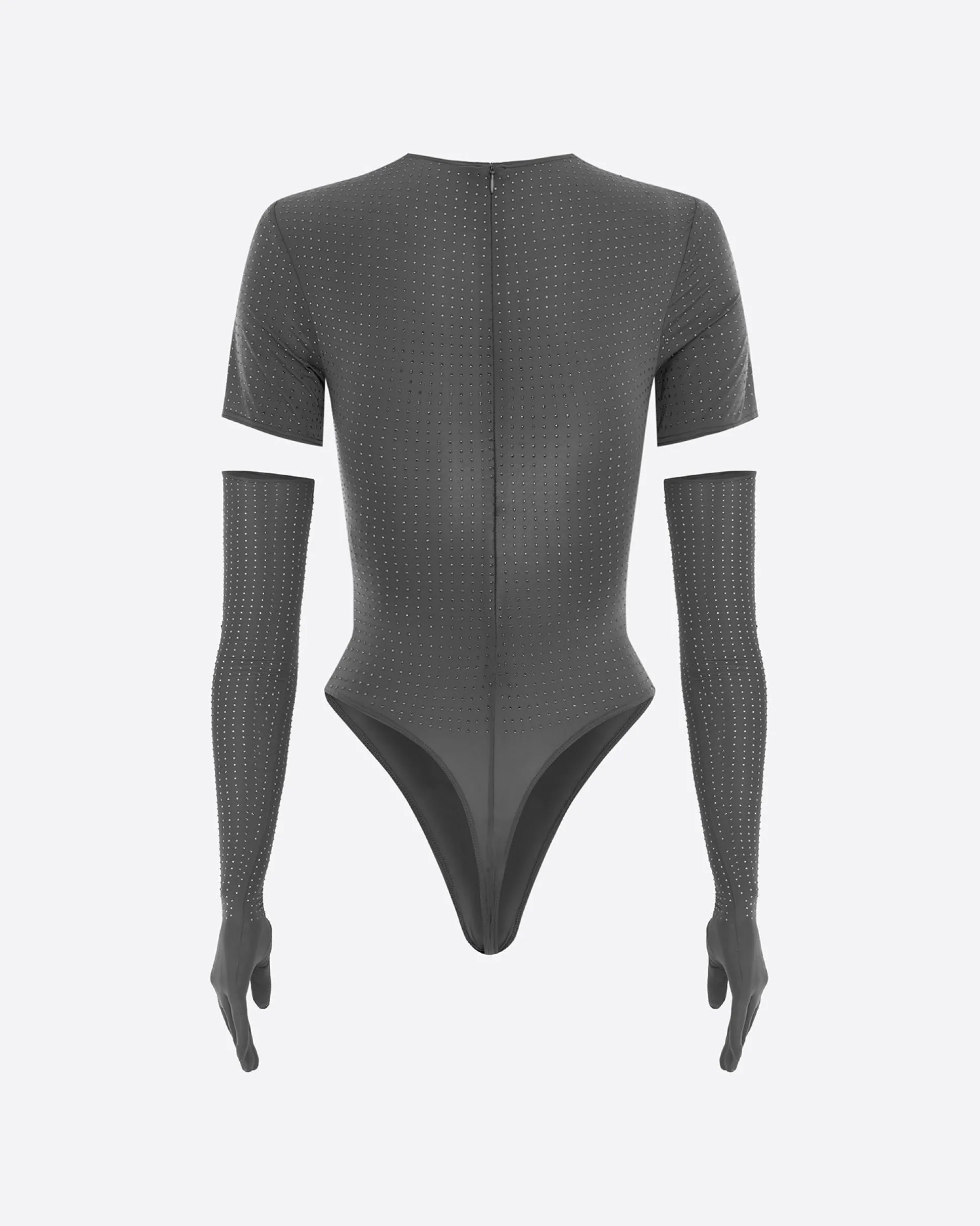 Short Sleeve Bodysuit in Crystal Jersey