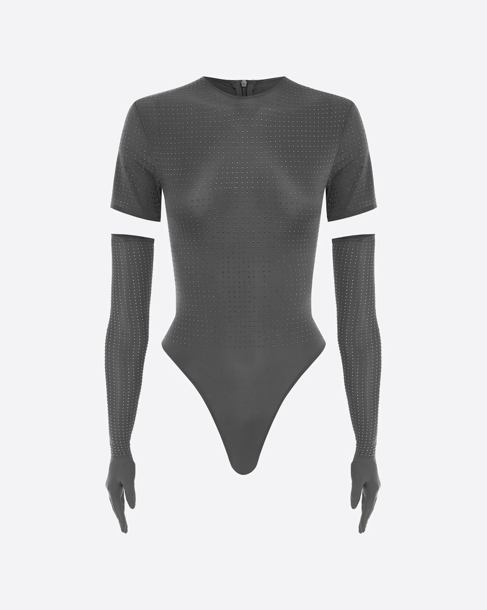 Short Sleeve Bodysuit in Crystal Jersey