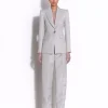 Single Breasted Fitted Blazer in Wool Suiting