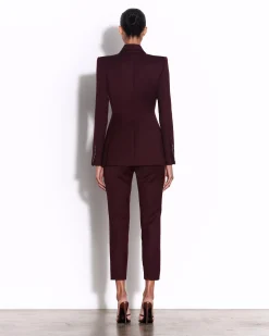 Single Breasted Fitted Blazer in Wool Suiting