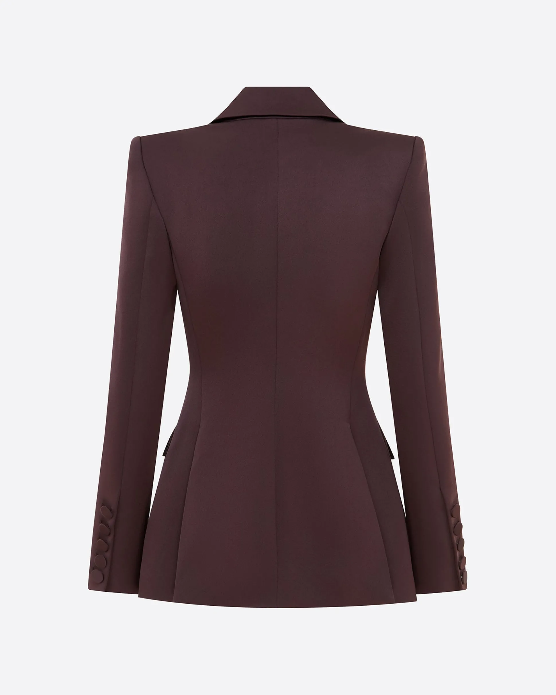 Single Breasted Fitted Blazer in Satin Crepe