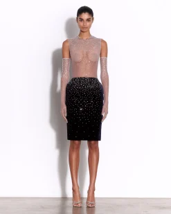 Skirt in Crystal Velvet