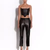 Strapless Corset Top in Leather