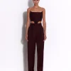 Strapless Corset Top in Wool Suiting
