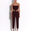 Strapless Corset Top in Wool Suiting
