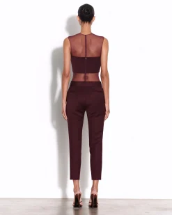 Strapless Corset Top in Wool Suiting