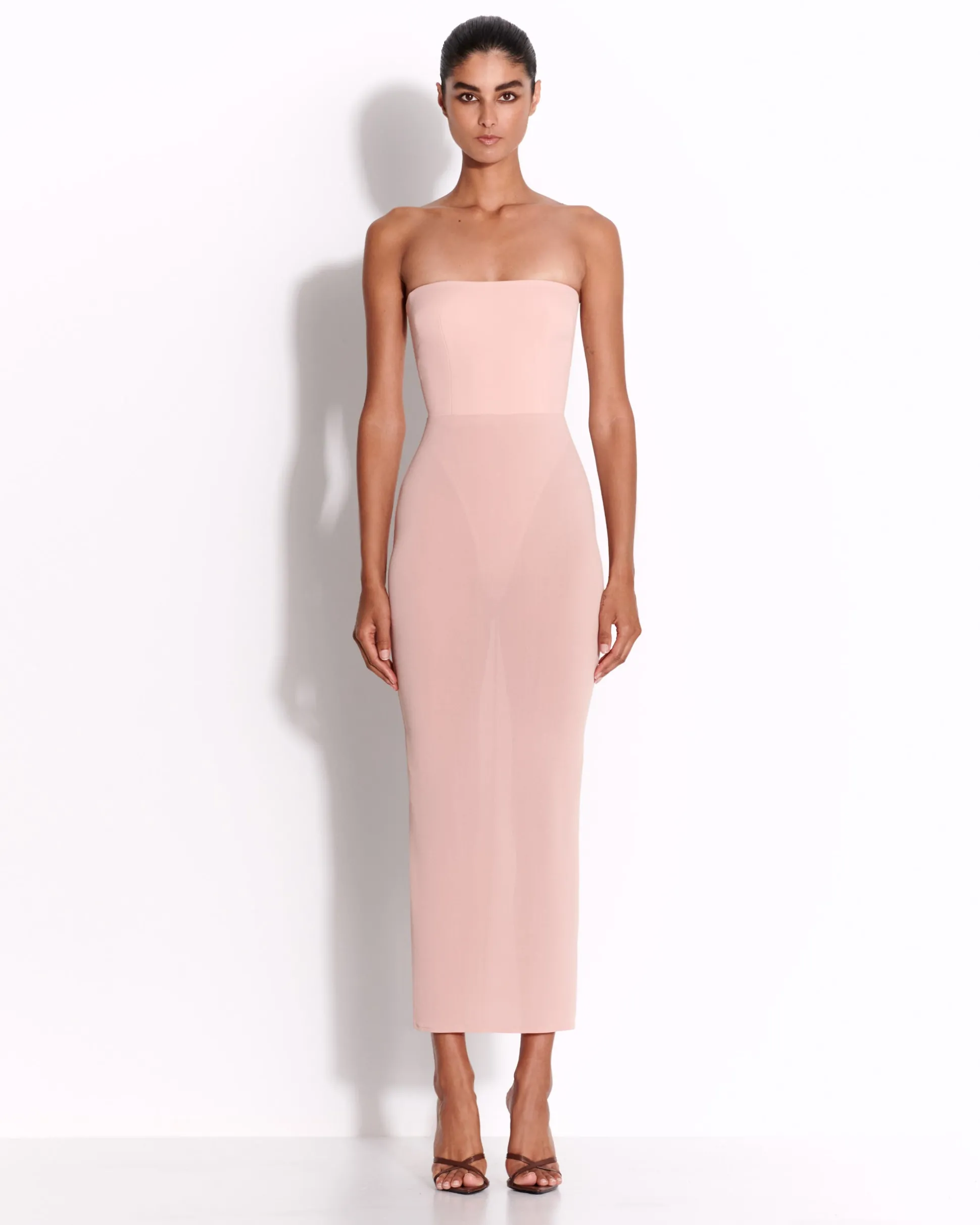 Strapless Dress in Crepe Jersey