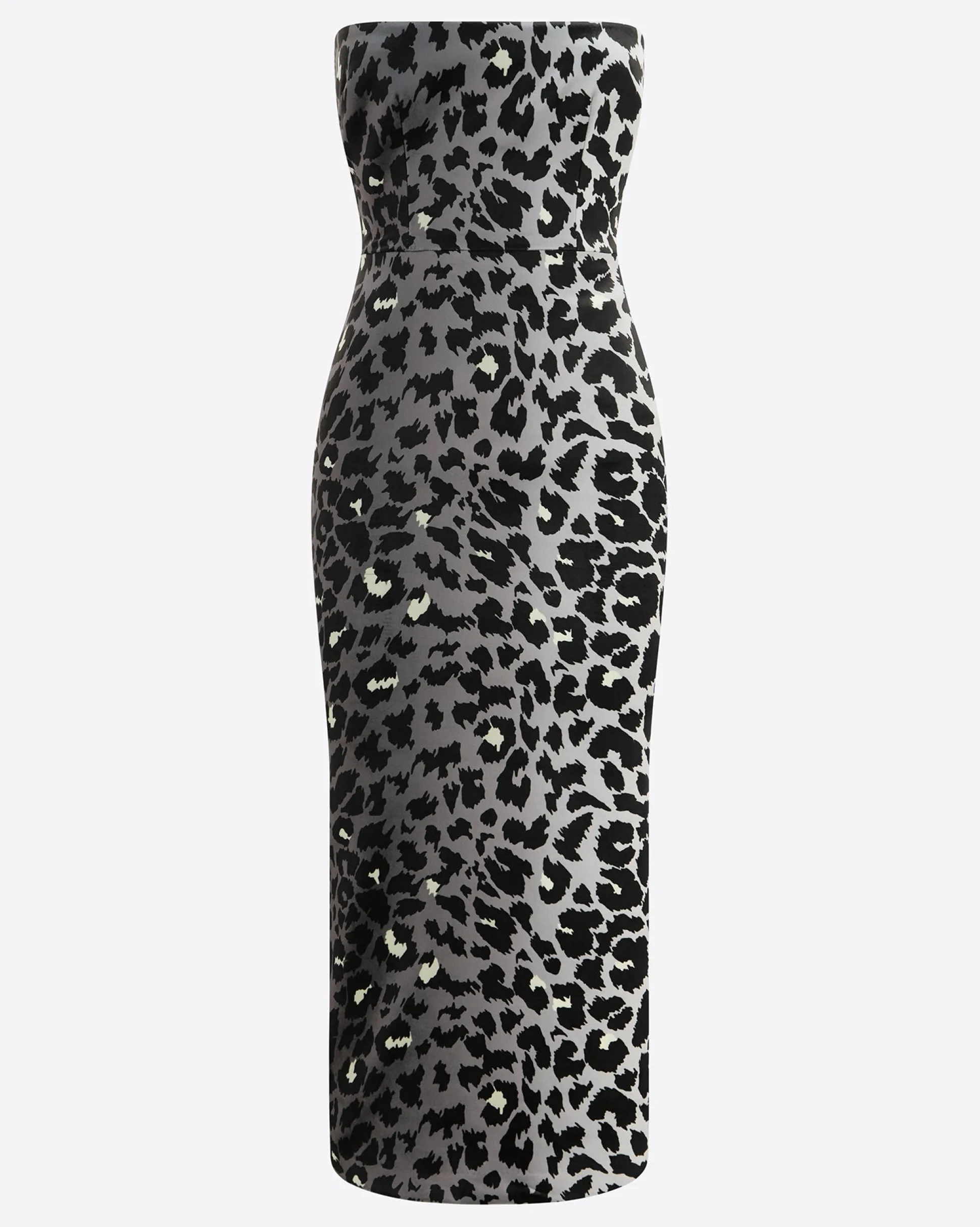 Strapless Dress in Printed Velvet
