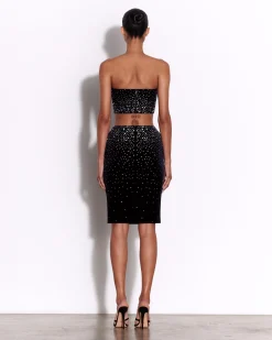 Strapless Top in Crystal Velvet