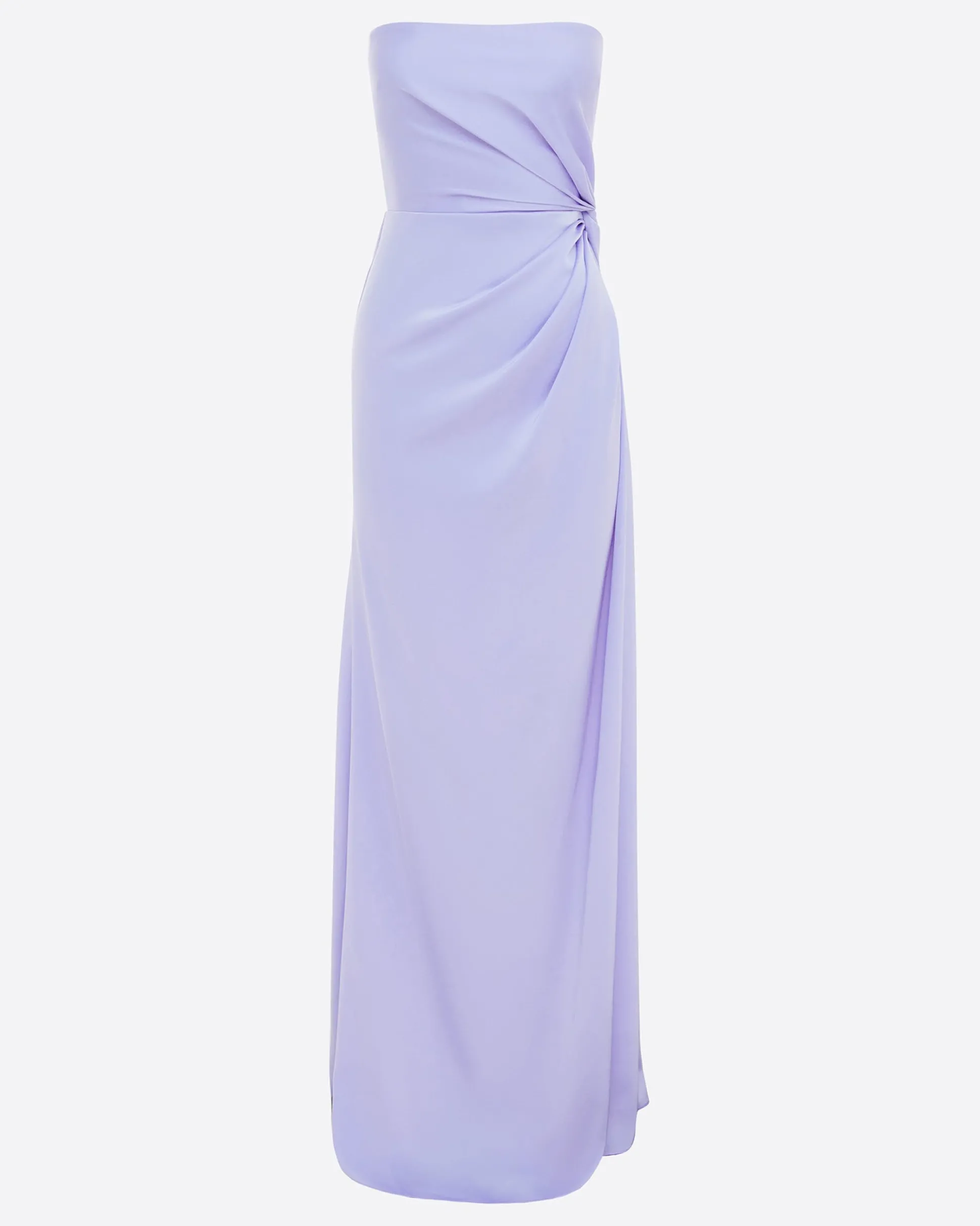 Strapless Twist Gown in Satin Crepe