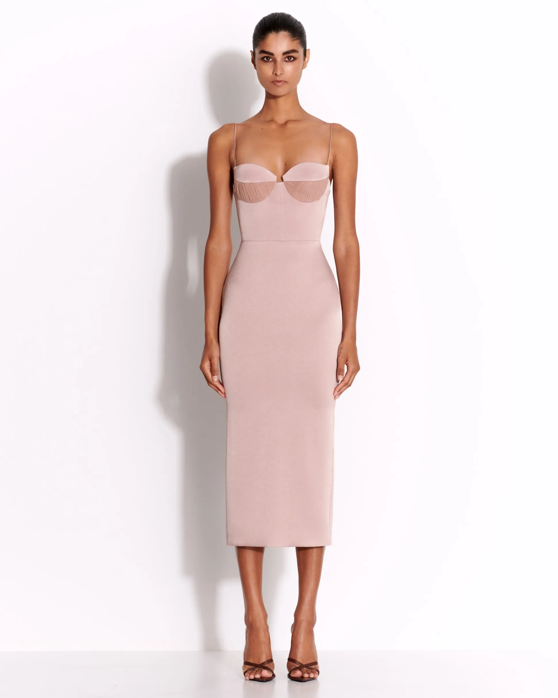 Sweetheart Dress in Satin Crepe