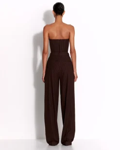 Tailored Trouser in Lurex Pinstripe